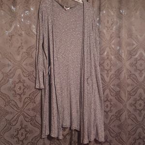 Duster length cardigan